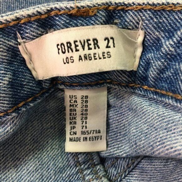 Forever 21 Jeans Blue Denim Women’s Size 28 Mid Rise Cropped Ankle 30x26.5 - Picture 3 of 8